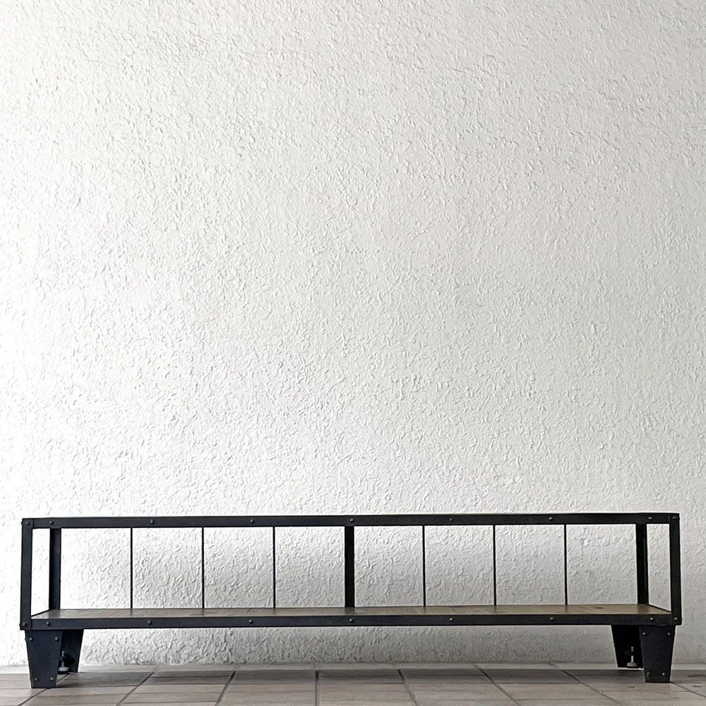 ジャーナルスタンダードファニチャー j.s.F カルビ CALVI テレビボード AVボード Lサイズ W148cm オーク無垢材 インダストリアル 参考価格￥60.000- 廃番◇