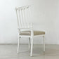 サラグレース Sarah Grace デビューシリーズ ダイニングチェア DEBUT DINING CHAIR トーマス THOMAS ホワイト&ナチュラルリネン ホワイトペイント シャビーシック チェアカバー付 定価￥49,500- A ●