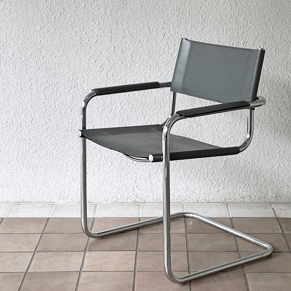 スタジオライン studio Line S34 カンティレバー アームチェア ダイニングチェア Mart Stam マルト スタム イタリア製 村田合同取り扱い リプロダクト B ◇