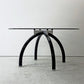 ノル Knoll スパイダー Spider Table ラウンドテーブル ガラストップ Φ135cm エットレ・ソットサス ポストモダン イタリア ●