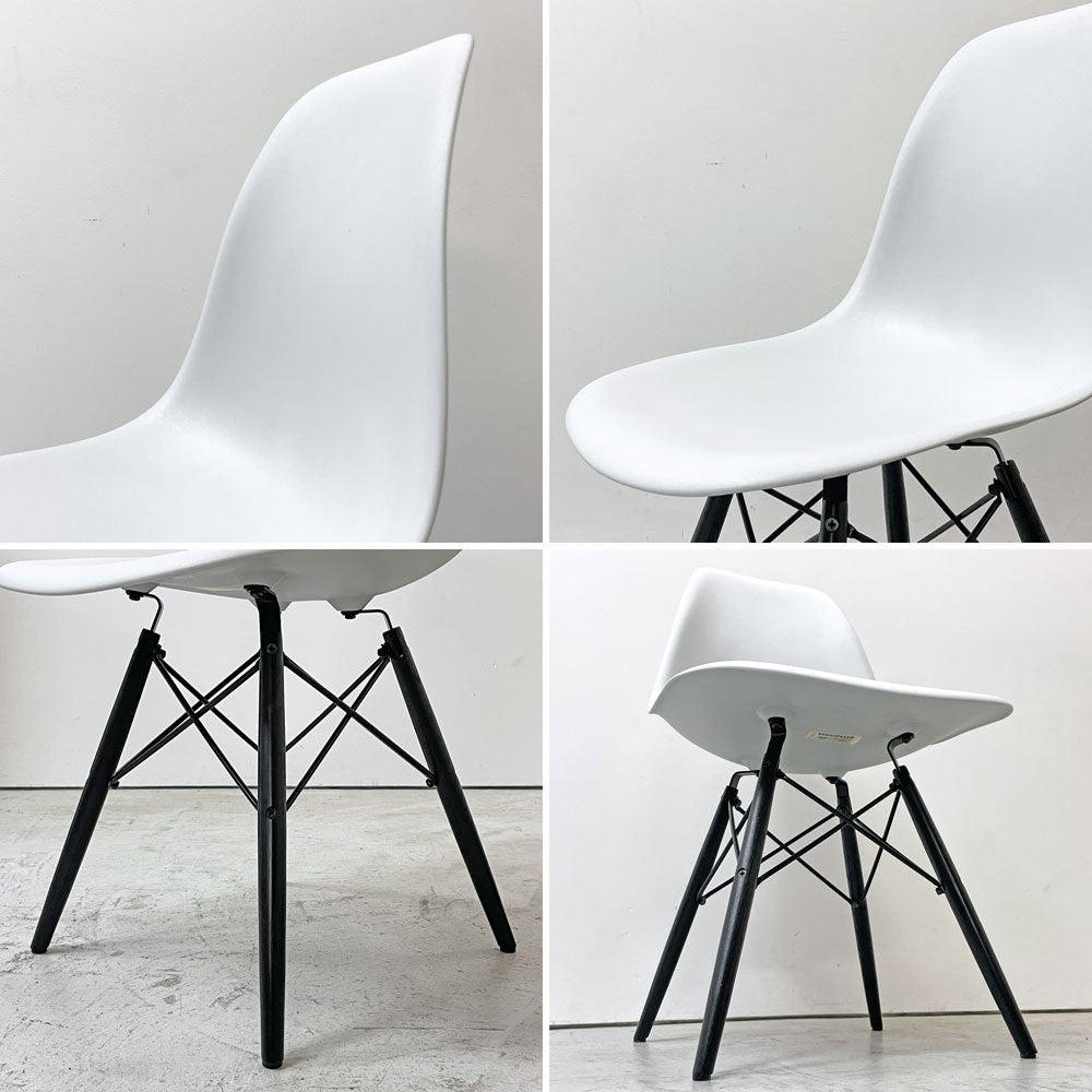 ハーマンミラー HermanMiller サイドシェルチェア ドゥエルレッグ DSW アルパイン × エボニー ポリプロピレン製 イームズ ミッドセンチュリー C ●