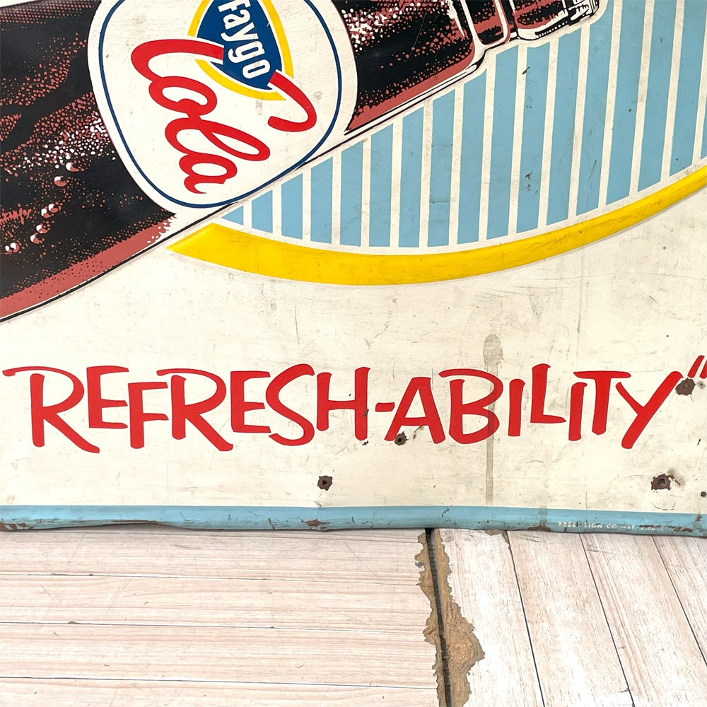 フィゴコーラ Faygo Cola FEFRESH-ABILITY メタルサイン ホーロー看板 琺瑯 60's USビンテージ コーク アドバタイジング★