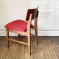 フランフラン Francfranc コムンチェア COMUN CHAIR ダイニングチェア アッシュ材 レッド ファブリックシート 北欧スタイル 廃番 ◎