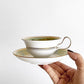 ウェッジウッド WEDGWOOD コロンビア Columbia セージグリーン ティーカップ&ソーサー C&S ボーンチャイナ 陶磁器 黒壺 イギリス ■