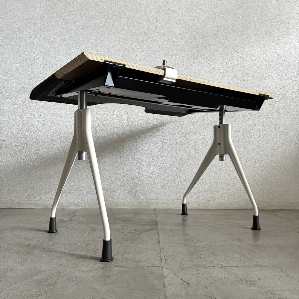 ハーマンミラー Herman Miller エンベロップデスク Envelop Desk スライド天板 & 高さ調節機能 モニターアーム & 取説類 & 工具付属 ビルスタンフ & ジェフウェバー 定価23.4万円 程度良好 〓