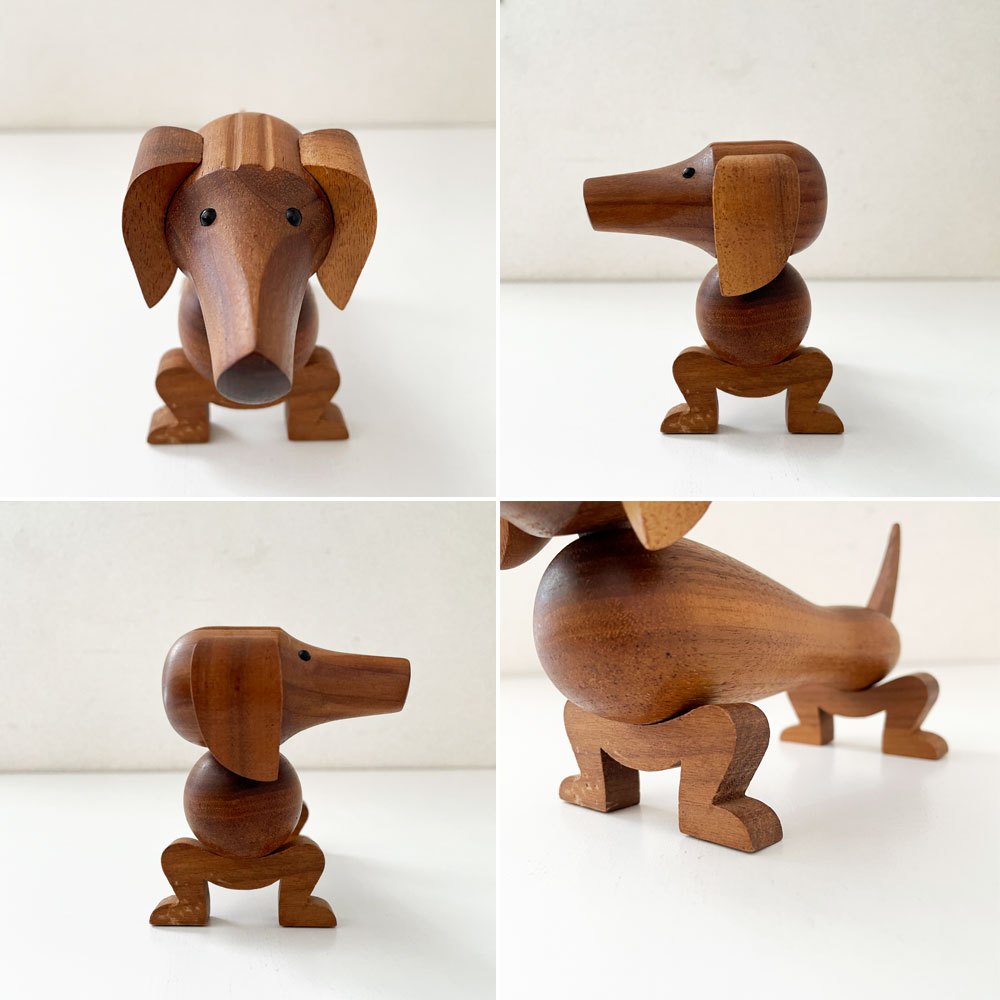 カイボイスン KAY BOJESEN DENMARK ドッグ Dog ダックスフント 木製オブジェ W10.5cm ウォールナット材 カイ・ボイスン デンマーク 北欧雑貨 定価￥19,800- ◎
