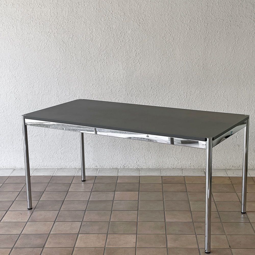 USMモジュラーファニチャー USM Haller USMハラーテーブル ワーキングデスク ダイニングテーブル MDF ミッドグレー W150×D75×H74cm アジャスター ◇