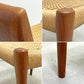 JLモラー J.L.Moller Model No.77 ダイニングチェア チーク材 ペーパーコード ニールス・O・モラー デンマーク ビンテージ 北欧家具 ●