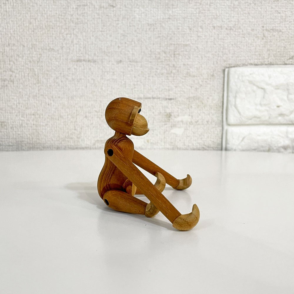 カイボイスン KAY BOJESEN DENMARK モンキー Monkey ミニ チーク 木製オブジェ H9.5cm サンタキャップ付 デンマーク 北欧雑貨 合計定価￥19,250- ◎