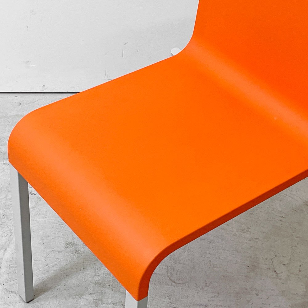 ヴィトラ vitra. ゼロスリー .03 ダイニングチェア スタッキングチェア マールテン・ヴァン・セーヴェレン Maarten Van Severen オレンジ 廃番カラー ●