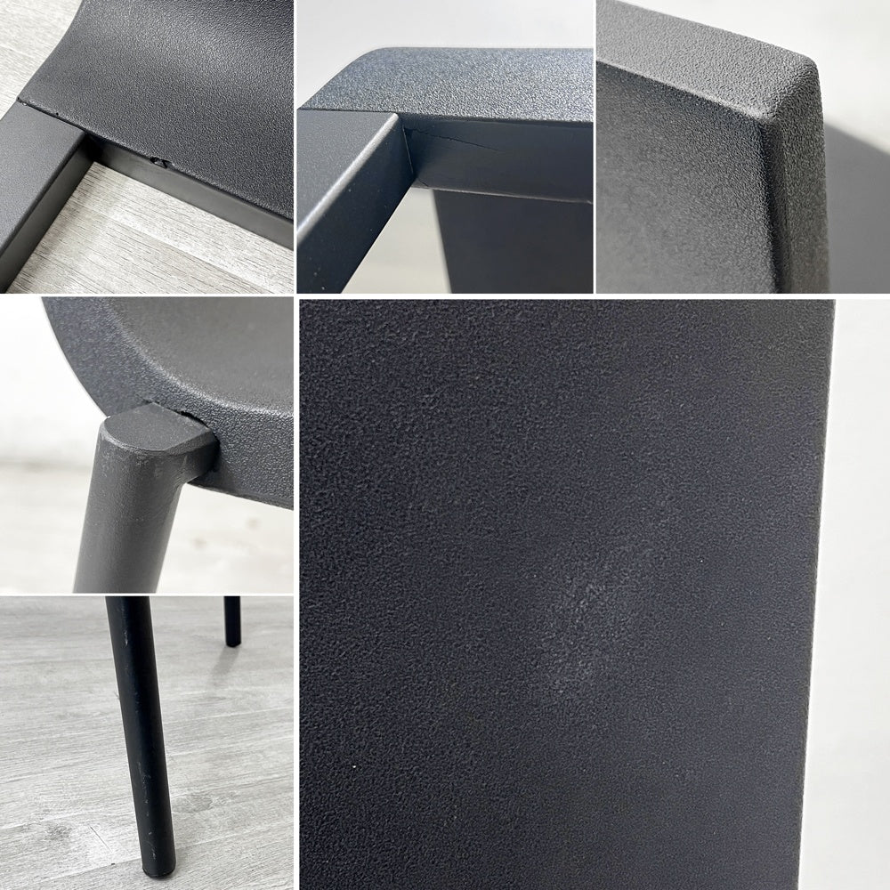 ヴィトラ vitra. ゼロスリー .03 ダイニングチェア スタッキングチェア マールテン・ヴァン・セーヴェレン Maarten Van Severen ベーシックダークカラー × ブラックベース A ●