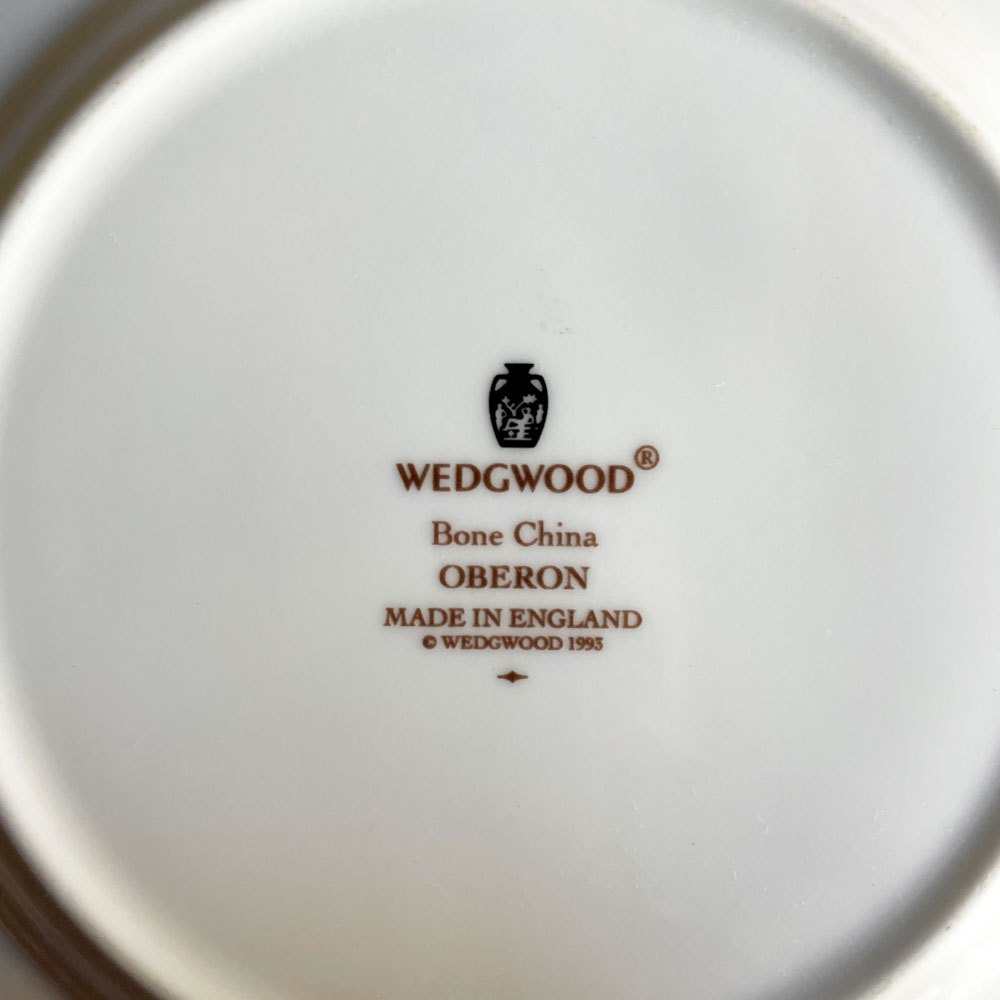 ウェッジウッド WEDGWOOD オベロン oberon パン皿 15cm 3枚セット 金彩 旧刻印 英国 廃番 ♪
