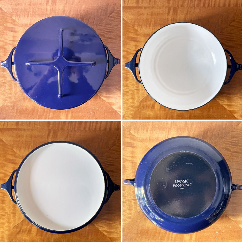 ダンスク DANSK コベンスタイル 両手鍋 ホーロー キャセロール W26cm イェンス・クイストゴー ミッドナイトブルー 北欧 ◇