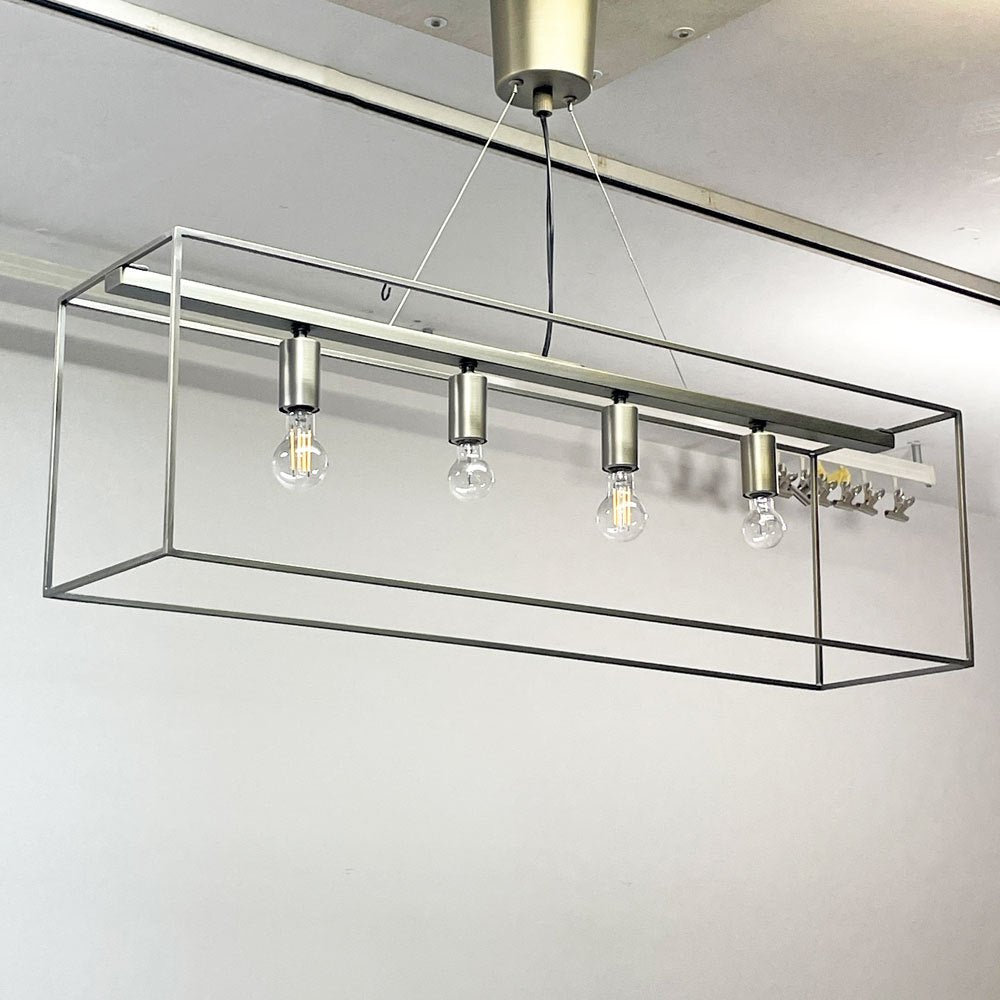 かなでもの KANADEMONO ボックスフレームペンダントライト Box Frame Pendant Light 4灯 Gold ディクラッセ シンプルモダン 定価 ￥41,800- ●