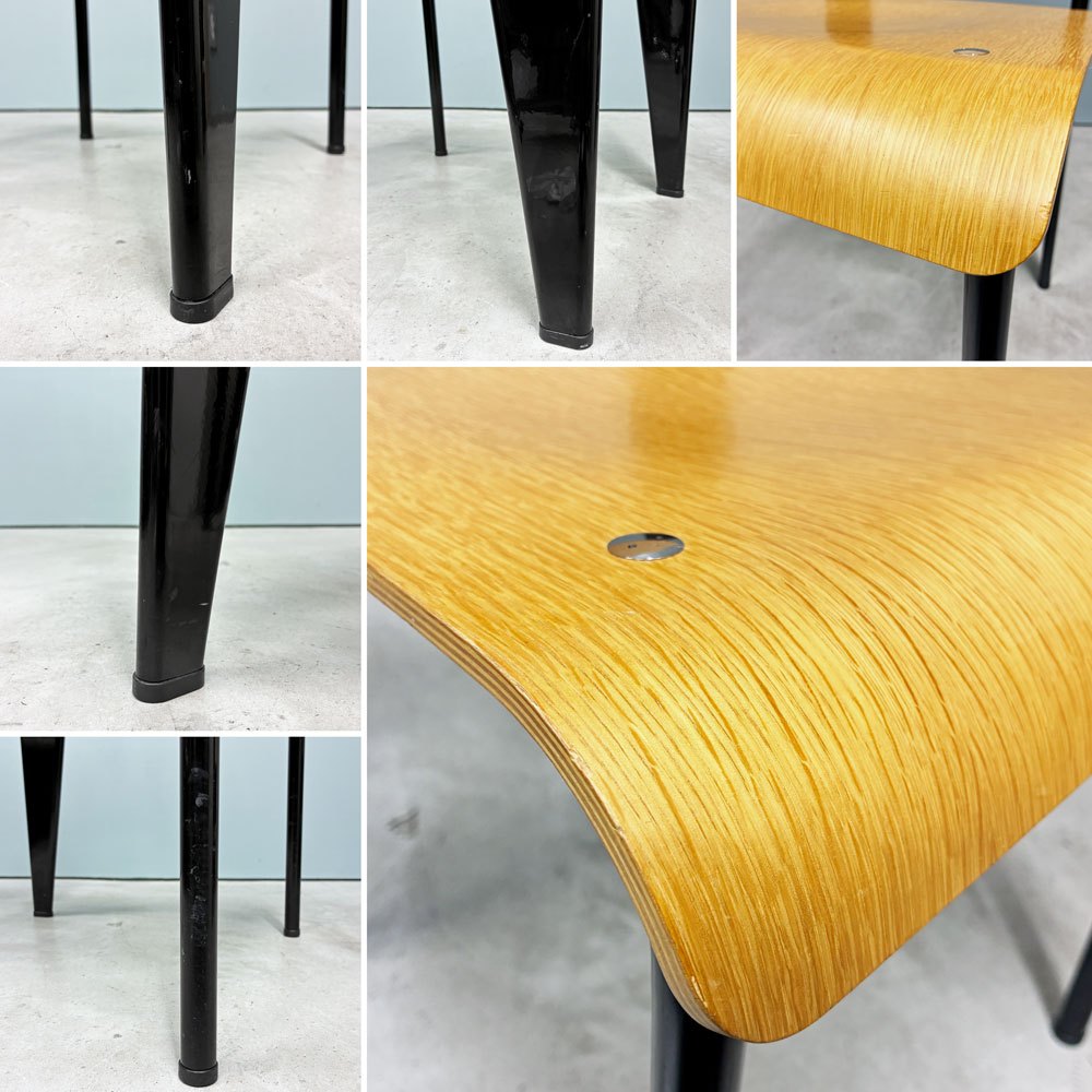 ヴィトラ vitra スタンダードチェア Standard chair ナチュラルオーク×ディープブラック ジャン・プルーヴェ Jean Prouve 名作椅子 定価￥138,600 ◎