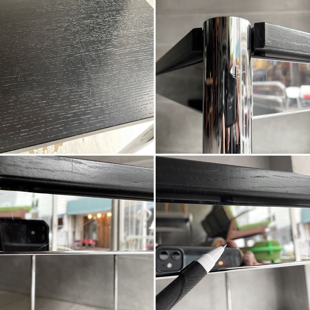 ユーエスエムハラー USMハラー USM Haller モジュラーファニチャー ハラーテーブル ワークデスク オーク材 ブラック アジャスター 高さ調整機能付き スイス ♪