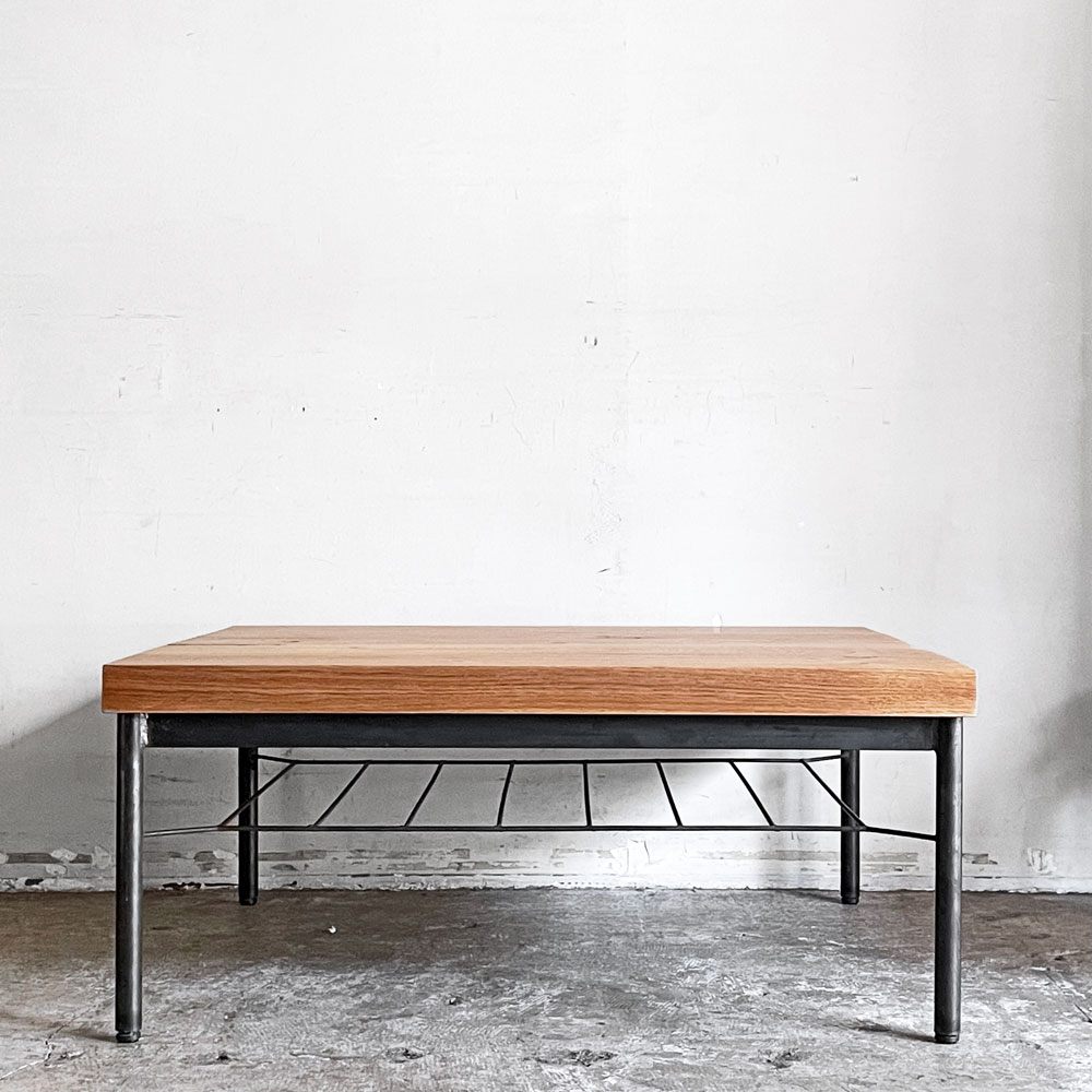トラックファニチャー TRUCK FURNITURE オークアイアンレッグ ローテーブル OAK IRON-LEG LOW TABLE センターテーブル オーク無垢材 インダストリアル ■