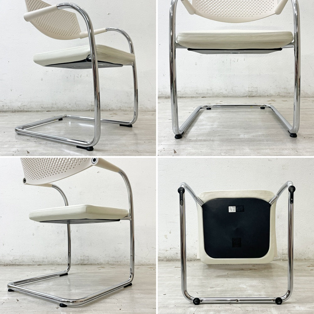 ヴィトラ vitra ビザビ2 Visavis2 アームチェア デスクチェア カンティレバー スタッキング不可仕様 アントニオ・チッテリオ ●