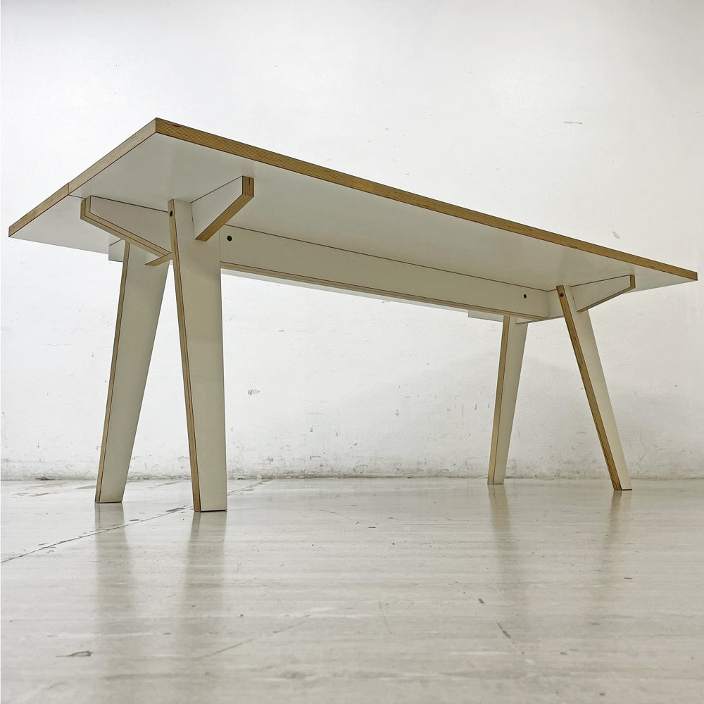 トーヨー Tojo シュテック Steck ダイニングテーブル プライウッド メラミン化粧板 W200cm ミッドセンチュリーデザイン ドイツ ●