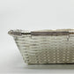 クリストフル CHRISTOFLE コレクション ガリア COLLECTION GALLIA ブレッド バスケット Bread Basket スクエア 編み込み シルバー 銀メッキ W23.5cm フランス B ●