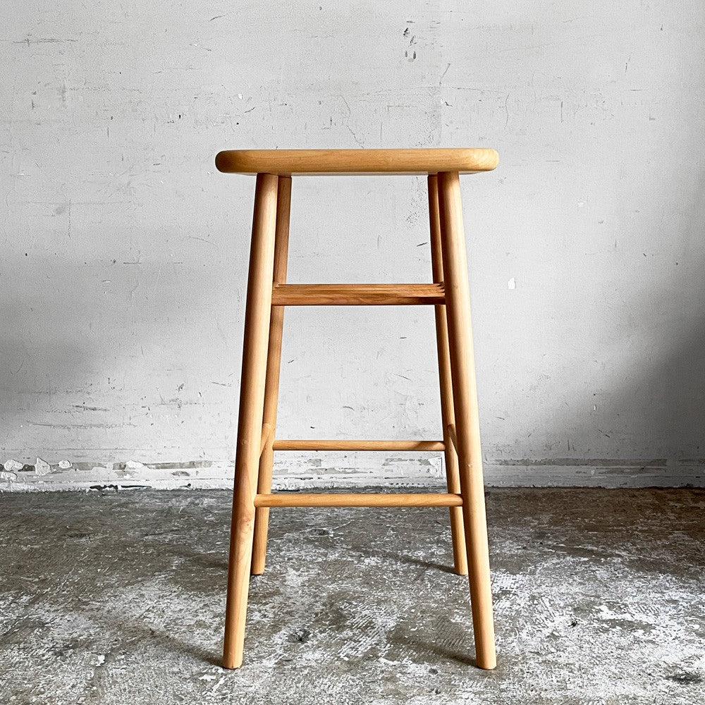 モモナチュラル MOMO Natural モチャ ウッドスツール L MOCHA WOOD STOOL L ハイスツール アルダー材 ナチュラル H61cm ナチュラルデザイン ■
