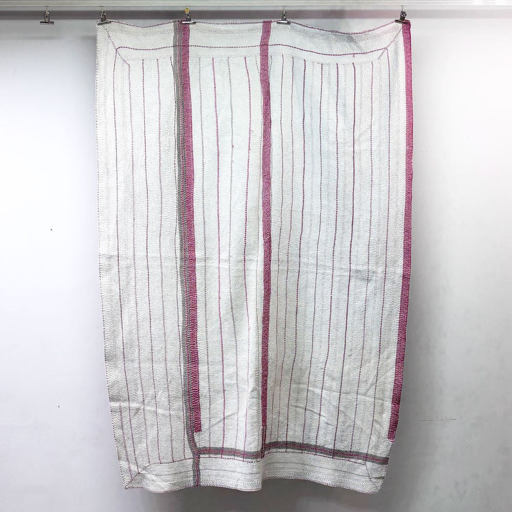 ビンテージキルト vintage 古布 インドキルト 180×130cm ハンドメイド LIGHT YEARS取扱 ●