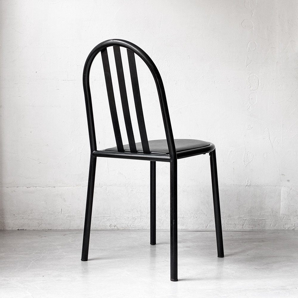 フランスビンテージ French Vintage ステヴァンチェア Stevens Chair モデルC Model C ブラック レザー クッションシート ロベール・マレ＝ステヴァンス  ★