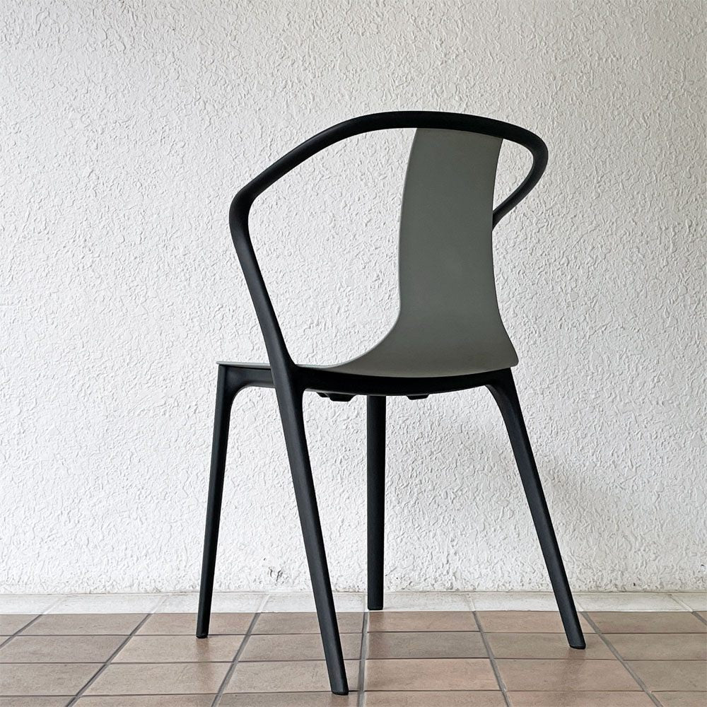 ヴィトラ Vitra ベルヴィルチェア Belleville Chair アームチェア ダイニングチェア スタッキングチェア モスグレー ロナン & エルワン・ブルレック A ◇