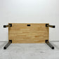 かなでもの KANADEMONO ザ・テーブル THE TABLE デスク ブラック 120x60cm スクエアバー脚 ブラック  ナチュラル 配線孔付き ●