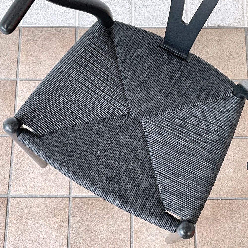 カールハンセン＆サン Carl Hansen & Son CH24 Yチェア ブラックラッカー × ブラックペーパーコード 座面高43cm ハンス・J・ウェグナー オーク材 ◇