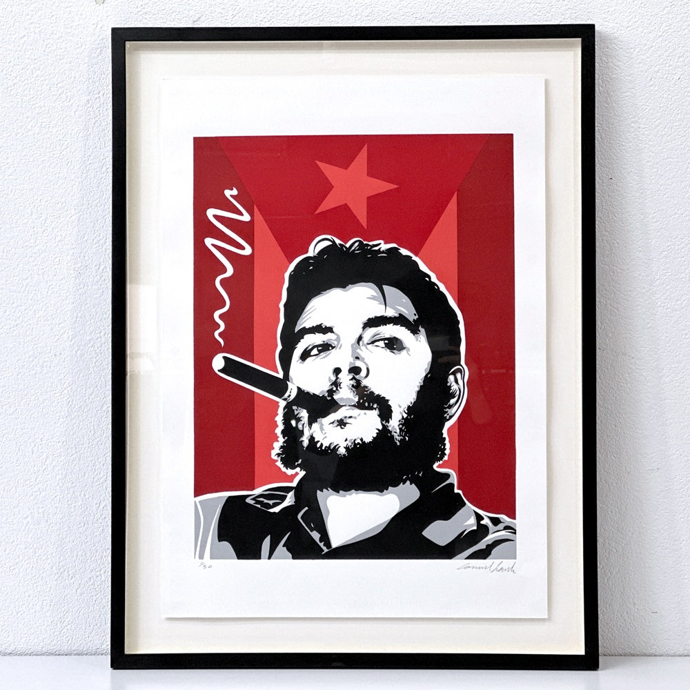 コンラッドリーチ CONRAD LEACH シルクスクリーン エルネスト・ゲバラ Ernesto Guevara チェ・ゲバラ アートフレーム 大型 ポスター 額装品 現代アート ポップアート イギリス ●