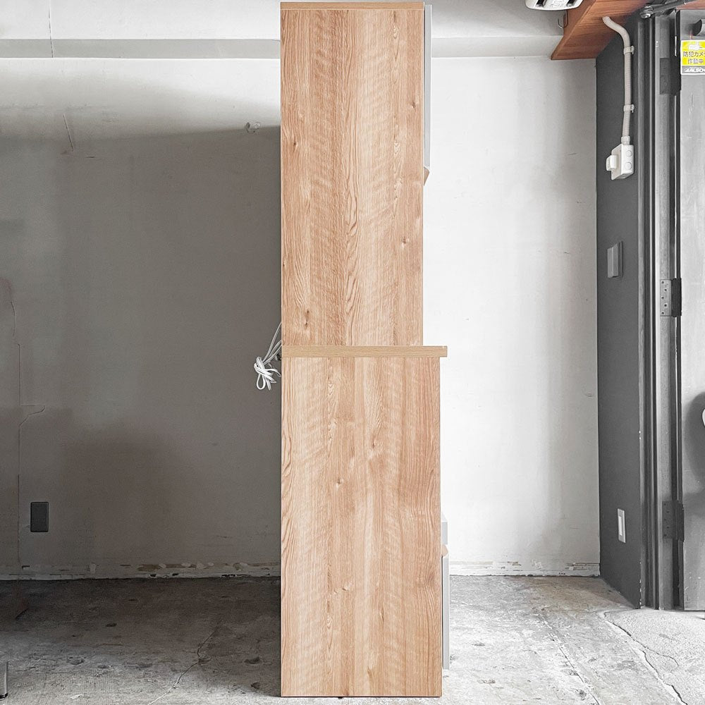 KAGUCOCO ナポリ キッチンボード 食器棚 ナチュラルグレージュ W116.5cm 大川家具 ■