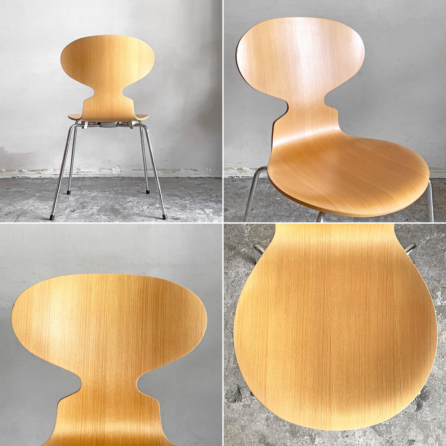 フリッツハンセン Fritz Hansen 3101 アリンコチェア アントチェア 4本脚 ナチュラルビーチ ラッカー仕上げ アルネ・ヤコブセン A ■
