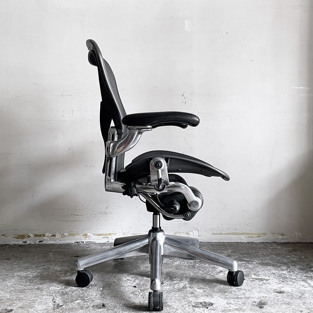 ハーマンミラー Herman Miller アーロンチェア スタンダード Bサイズ ポスチャーフィット ポリッシュドアルミベース ビル・スタンフ＆ドン・チャドウィック ■