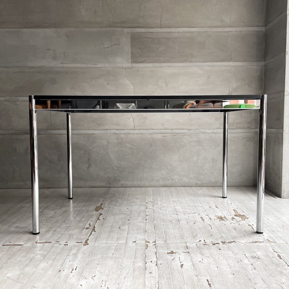 ユーエスエムハラー USMハラー USM Haller モジュラーファニチャー ハラーテーブル ワークデスク オーク材 ブラック アジャスター 高さ調整機能付き スイス ♪