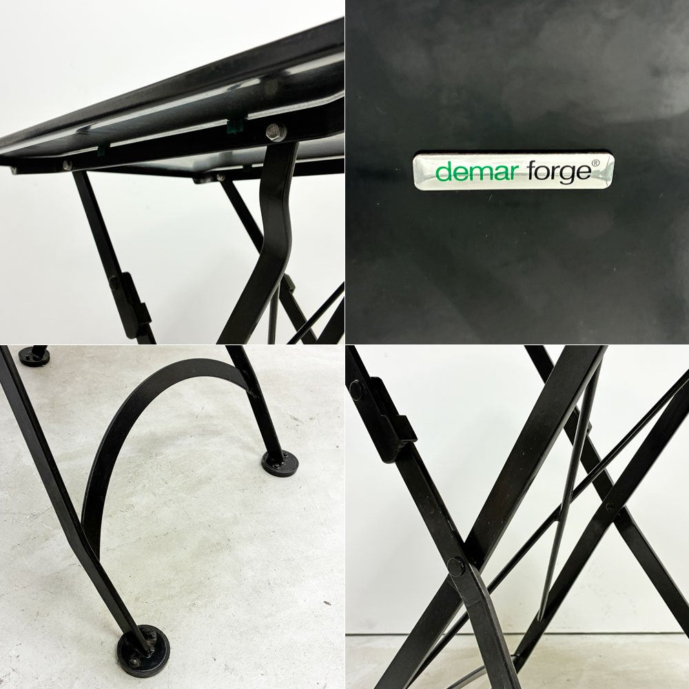 デマールフォージ demar forge ガーデンテーブル フォールディングテーブル 折り畳み スチール 屋外使用可 定価￥42,000- B ●