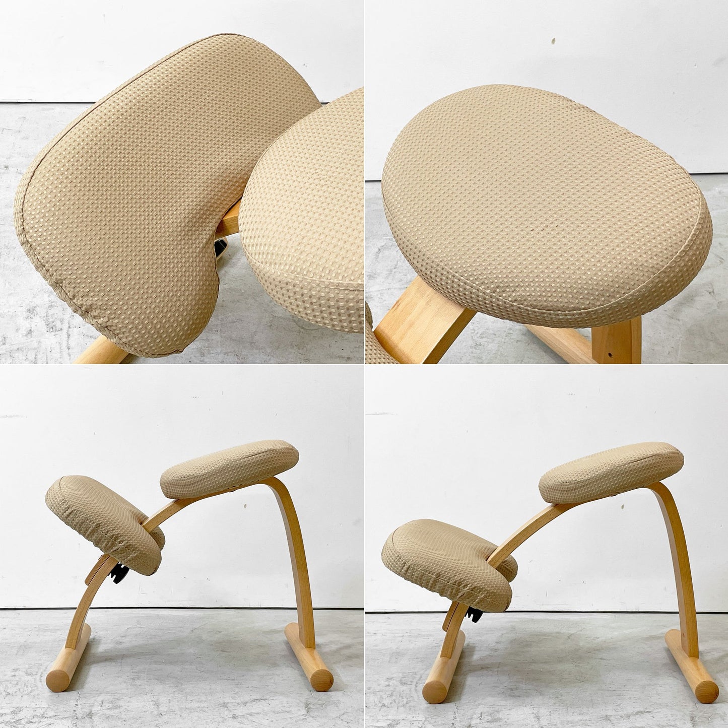 サカモトハウス SAKAMOTO HOUSE バランスイージー balans Easy バランスチェア ブラウン ベージュ系カバー付き 学習椅子 姿勢矯正 ●