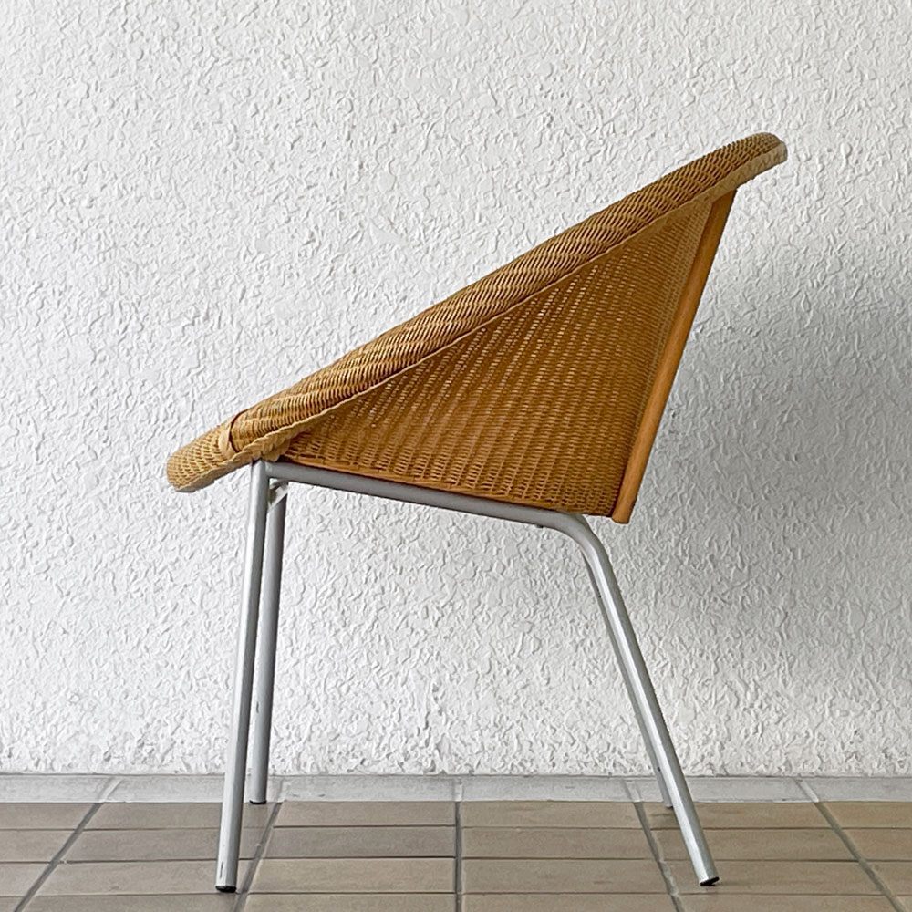 ロイドルーム LLOYD LOOM アームチェア ラウンジチェア メタルレッグ 籐家具 英国家具 モダンデザイン ◇