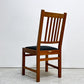 北の住まい設計社 KITANOSUMAISEKKEISHA ミッションチェア Mission chair アームレスチェア ダイニングチェア 張座 ファブリック張替済み チェリー無垢材 廃番 ●