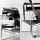 ワシリーチェア Wassily Chair ブラック 本革 マルセルブロイヤー バウハウス 名作家具 モダニズムデザイン リプロダクト品 ●