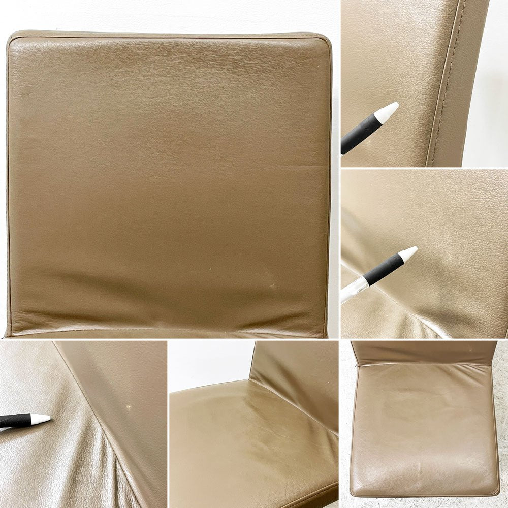 ボーコンセプト BoConcept マリポサディライト Mariposa Delight ダイニングチェア 本革シート グレー系 デンマーク B ●
