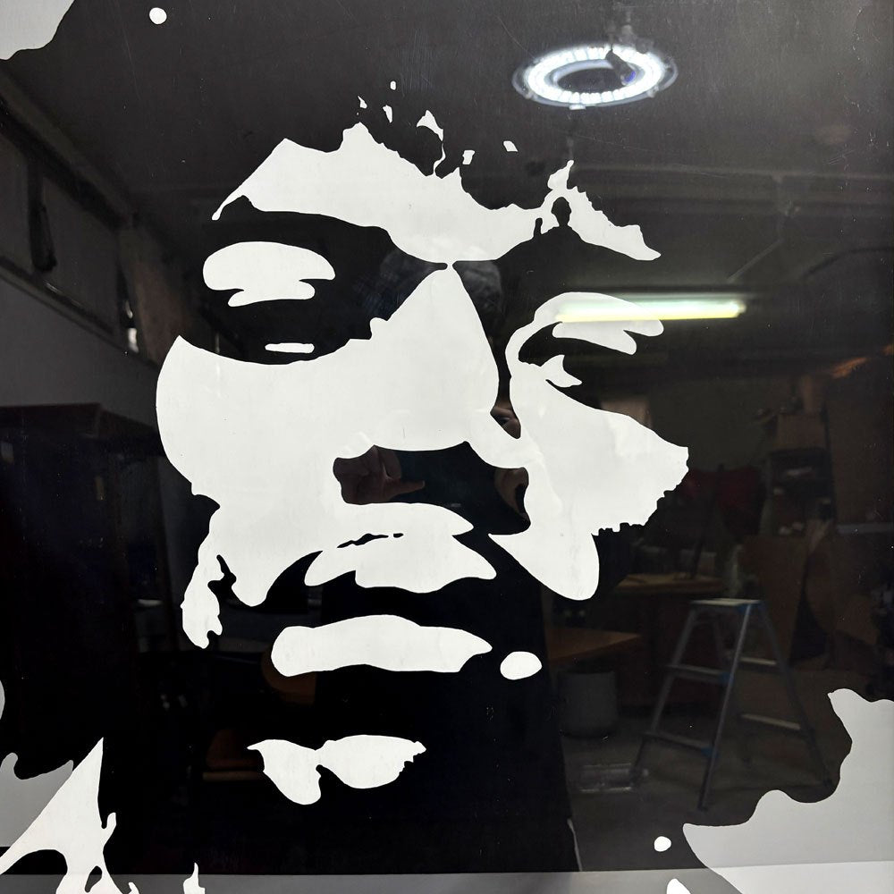 コンラッドリーチ CONRAD LEACH ジミ・ヘンドリックス Jimi Hendrix シルクスクリーン アートフレーム ポスター ポップアート 10/33 希少 56.5×70.5cm(スクリーンサイズ) 額装品 ●