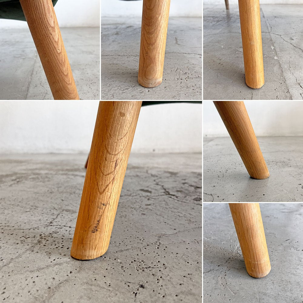 カグー CAGUUU ウッディプライムオーク Woody Prime Oak ハイバッククッションソファチェア コンパクトタイプ ベルベッド グリーン 定価￥112,490- 〓