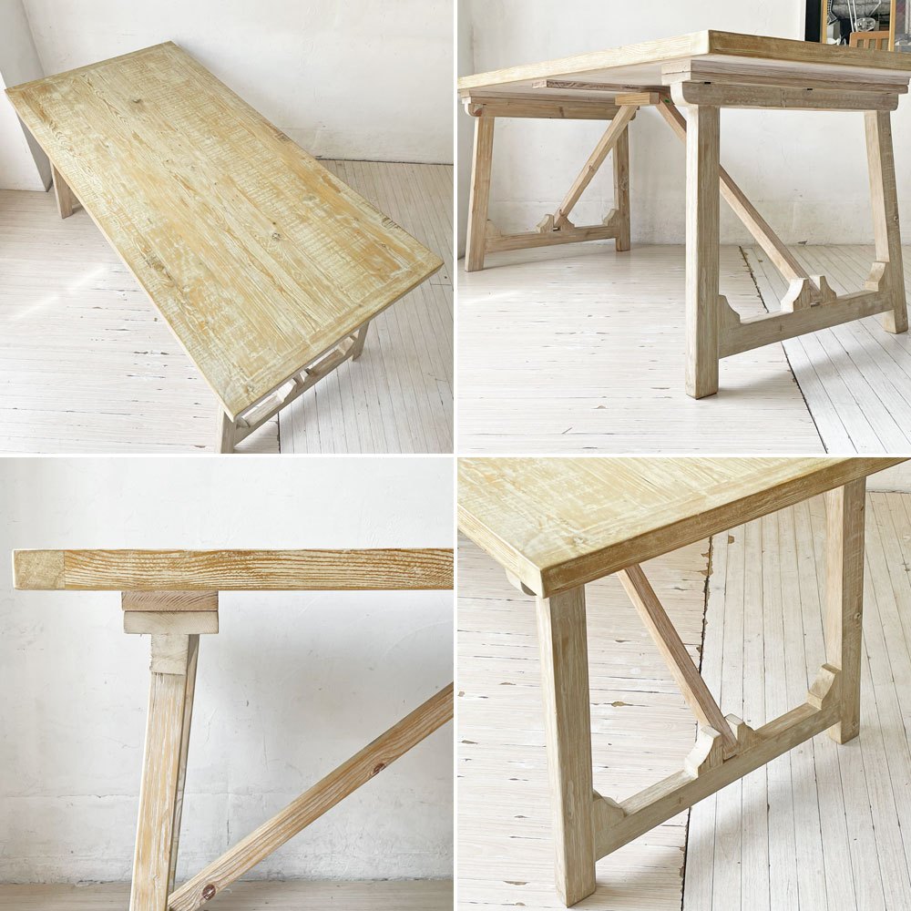 ノラ nora. エラ ella ダイニングテーブル パイン古材 W160cm 関家具 シャビーシック カントリースタイル ★
