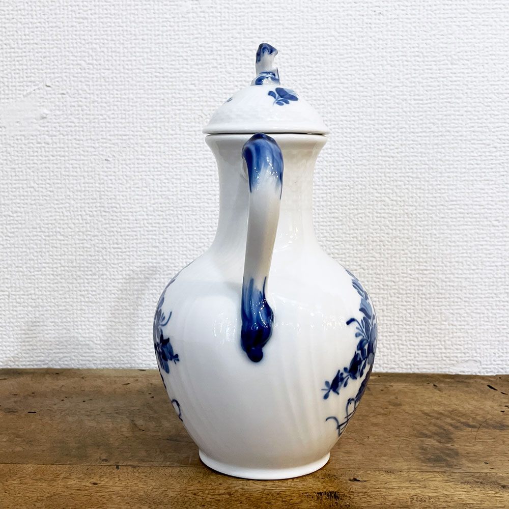 ロイヤルコペンハーゲン ROYAL COPENHAGEN ブルーフラワー Blue Flower カーブ Curved コーヒーポット デンマーク 北欧食器 廃番 ◎