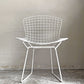 ノル Knoll 420 サイドチェア ワイヤーチェア ダイニングチェア ホワイト × レッド ファブリック フルカバー仕様 ハリー・ベルトイア ミッドセンチュリー ビンテージ ■