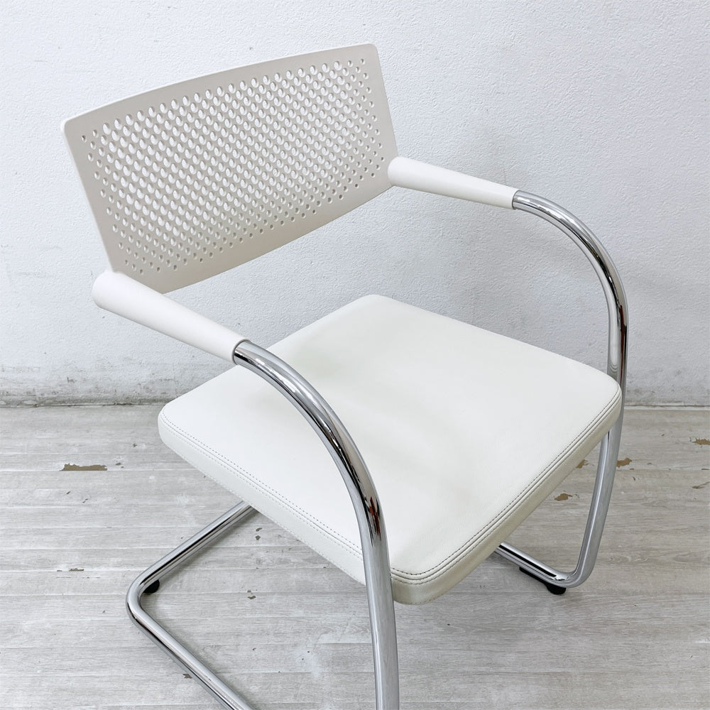 ヴィトラ vitra ビザビ2 Visavis2 アームチェア デスクチェア カンティレバー スタッキング不可仕様 アントニオ・チッテリオ C ●