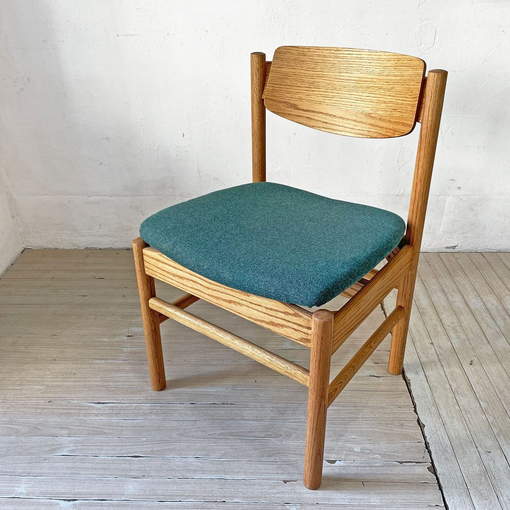 モモナチュラル MOMO Natural READY-MADE アントバックチェア ANT BACK CHAIR OAW MEDIUM teal green オーク材 ダイニングチェア 定価￥25,000- B ★