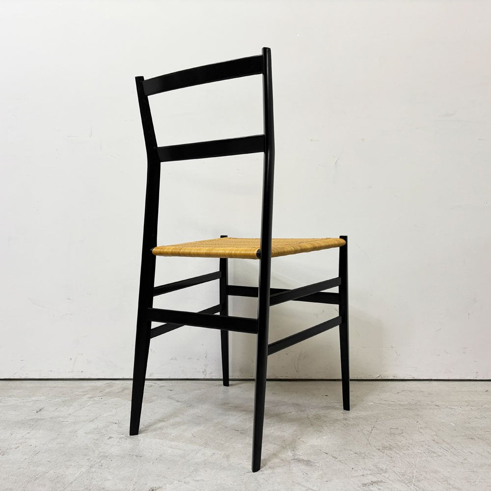カッシーナ Cassina 699 スーパーレジェーラ SUPERLEGGERA チェア アッシュ材 ブラック 籐張り ジオ・ポンティ ●