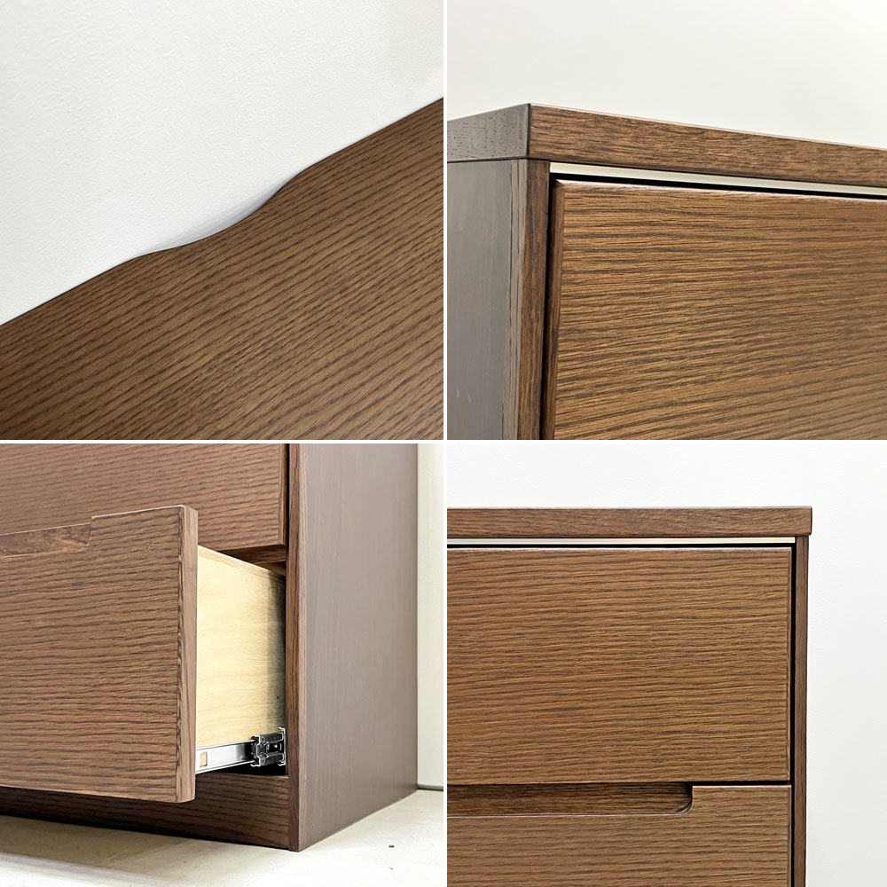 カリモク karimoku ドロアーチェスト 3段4杯 FT3104MK モカブラウン オーク材 桐材 W88cm ●